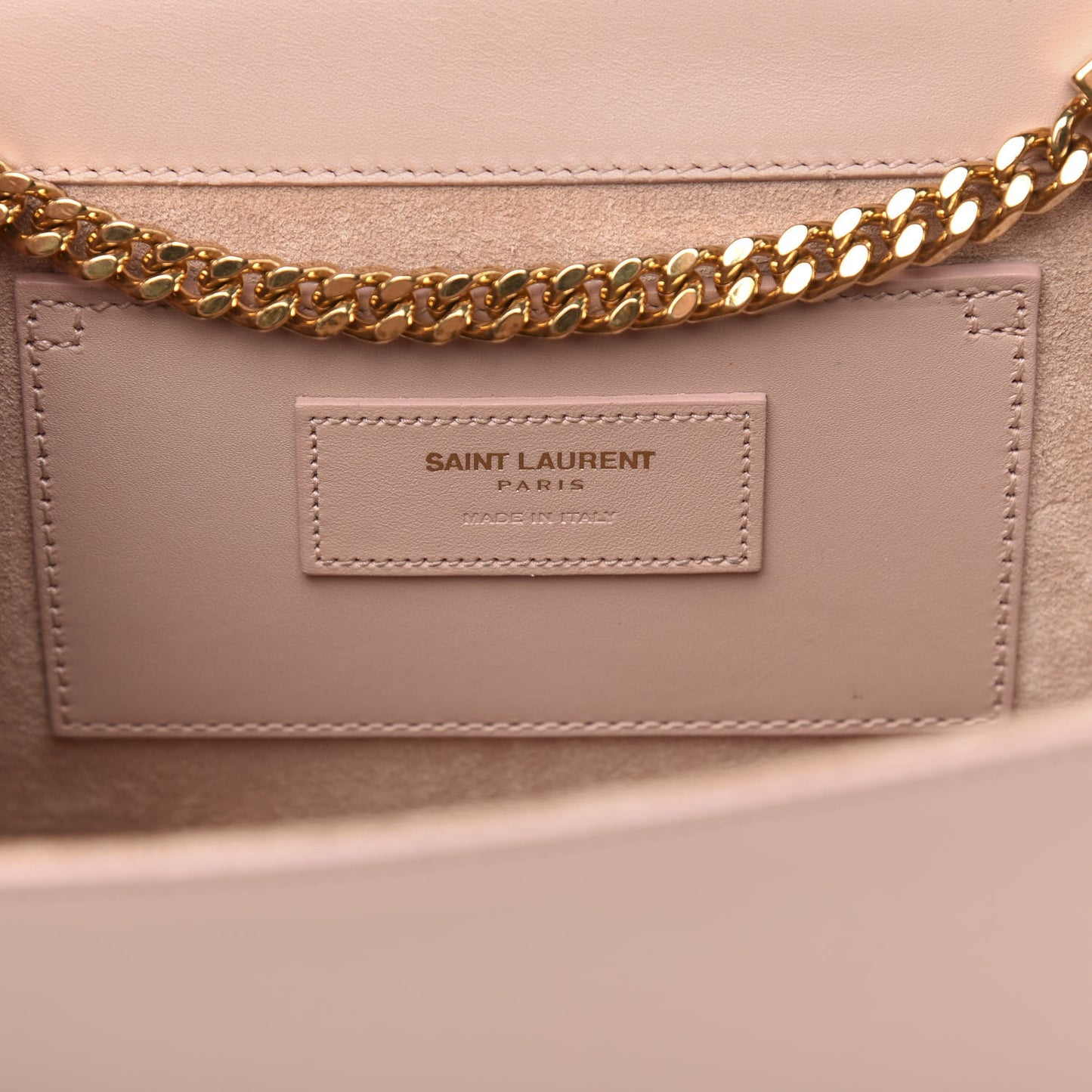 Smooth Calfskin Classic Monogram Kate Tassel Chain Wallet Pale Blush