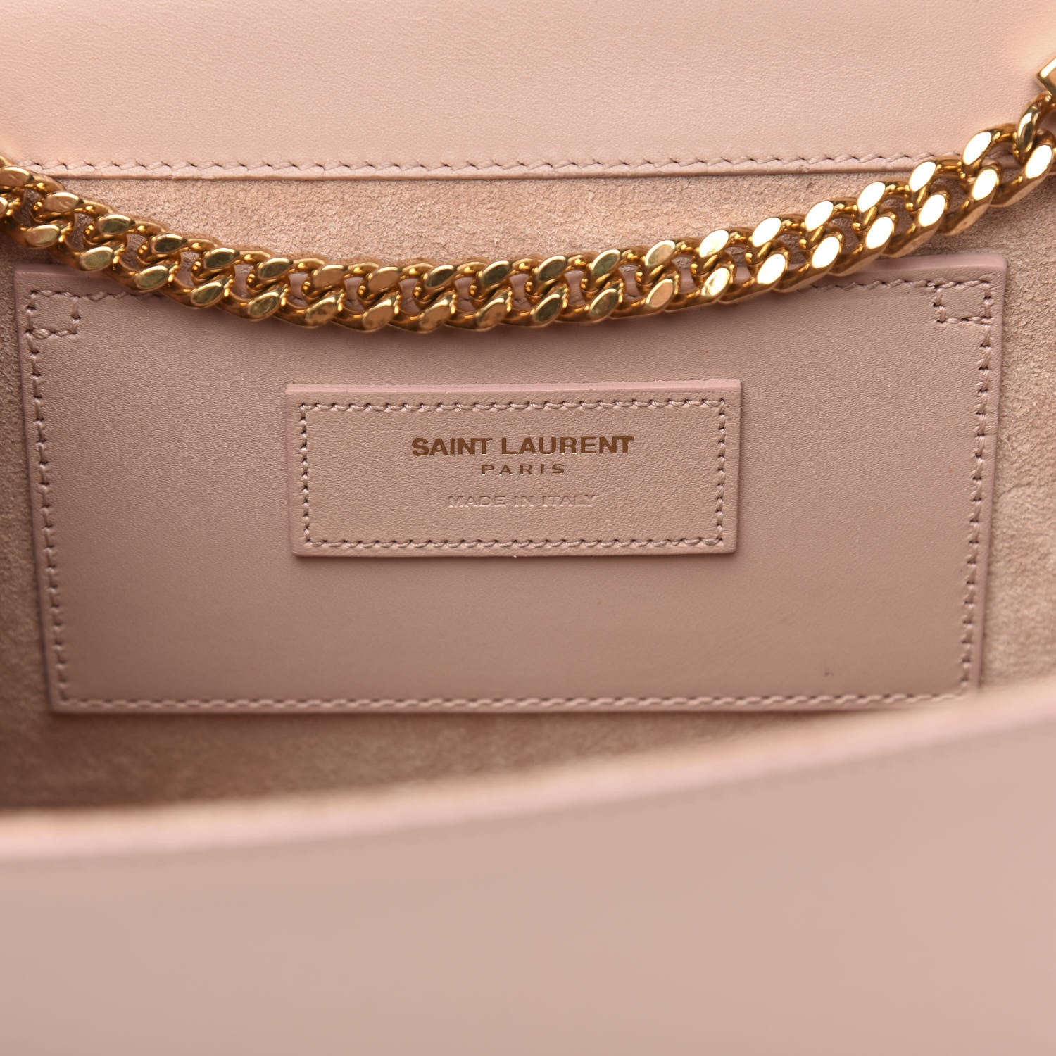 Saint Laurent Smooth Calfskin Classic Monogram Kate Tassel Chain Wallet Pale Blush 6 of 12