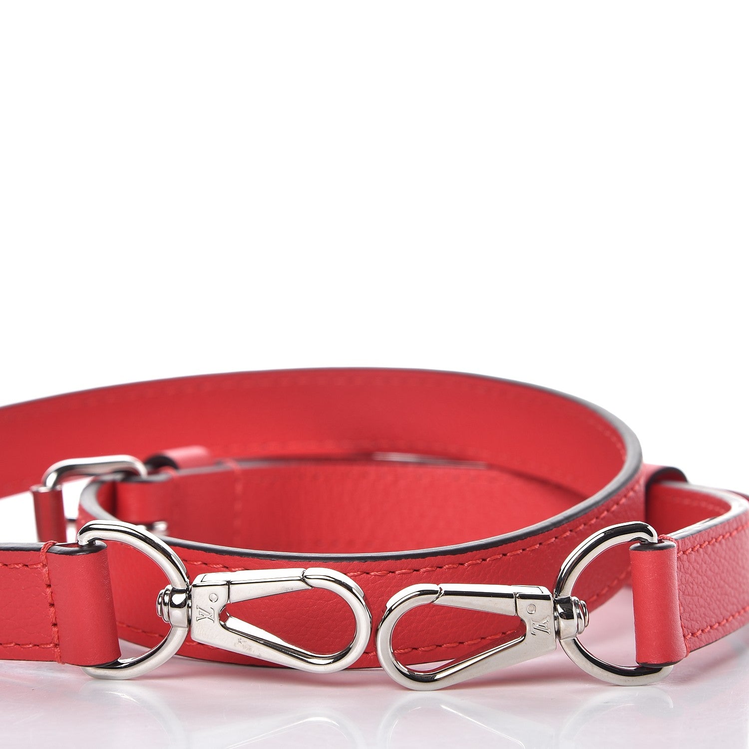 Louis Vuitton Grained Calfskin 20mm Adjustable Shoulder Strap Framboise 3 of 3