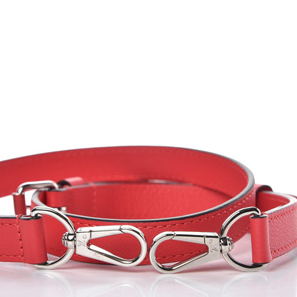 Louis Vuitton Grained Calfskin 20mm Adjustable Shoulder Strap Framboise 3 of 3