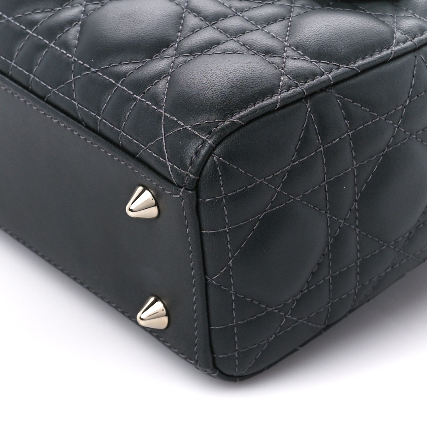 Christian Dior Lambskin Cannage Gradient Small My ABCDior Lady Dior Grey 10 of 11