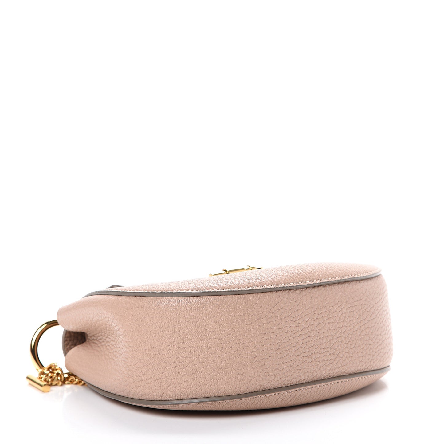 Grained Lambskin Mini Drew Shoulder Bag Cement Pink