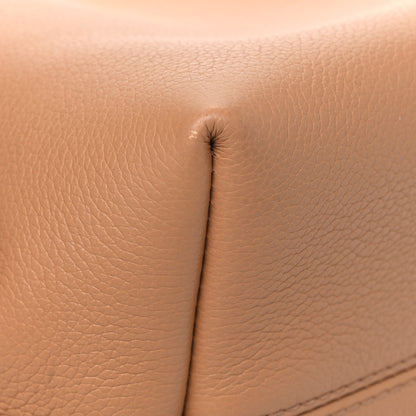 Louis Vuitton Calfskin Lockme Bucket MM Arizona Beige 5 of 5