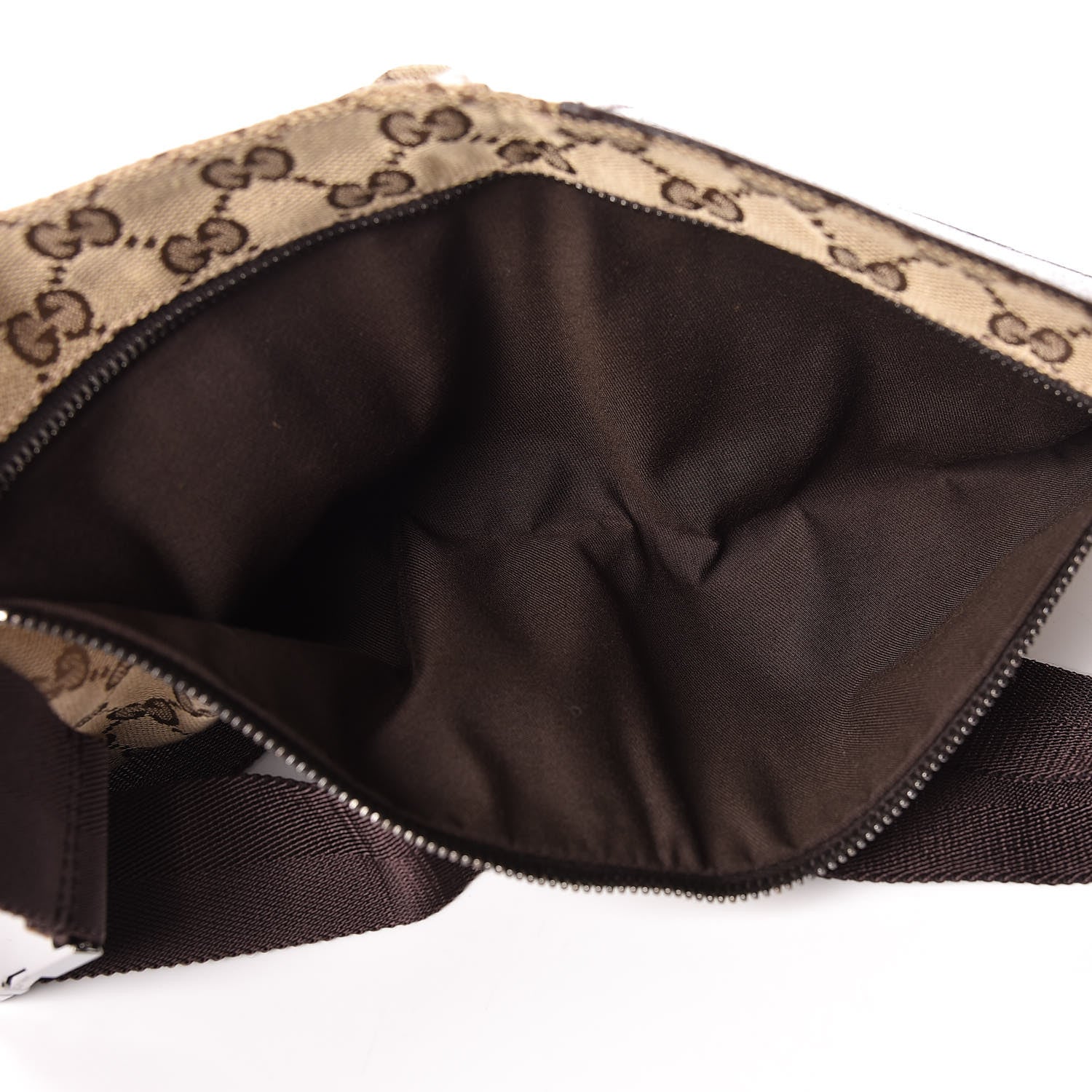 Gucci GG Monogram Double Pocket Belt Bag Dark Brown 5 of 10