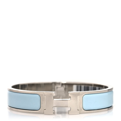Hermes Enamel Narrow Clic Clac H Bracelet PM Bleu Polaire 1 of 5