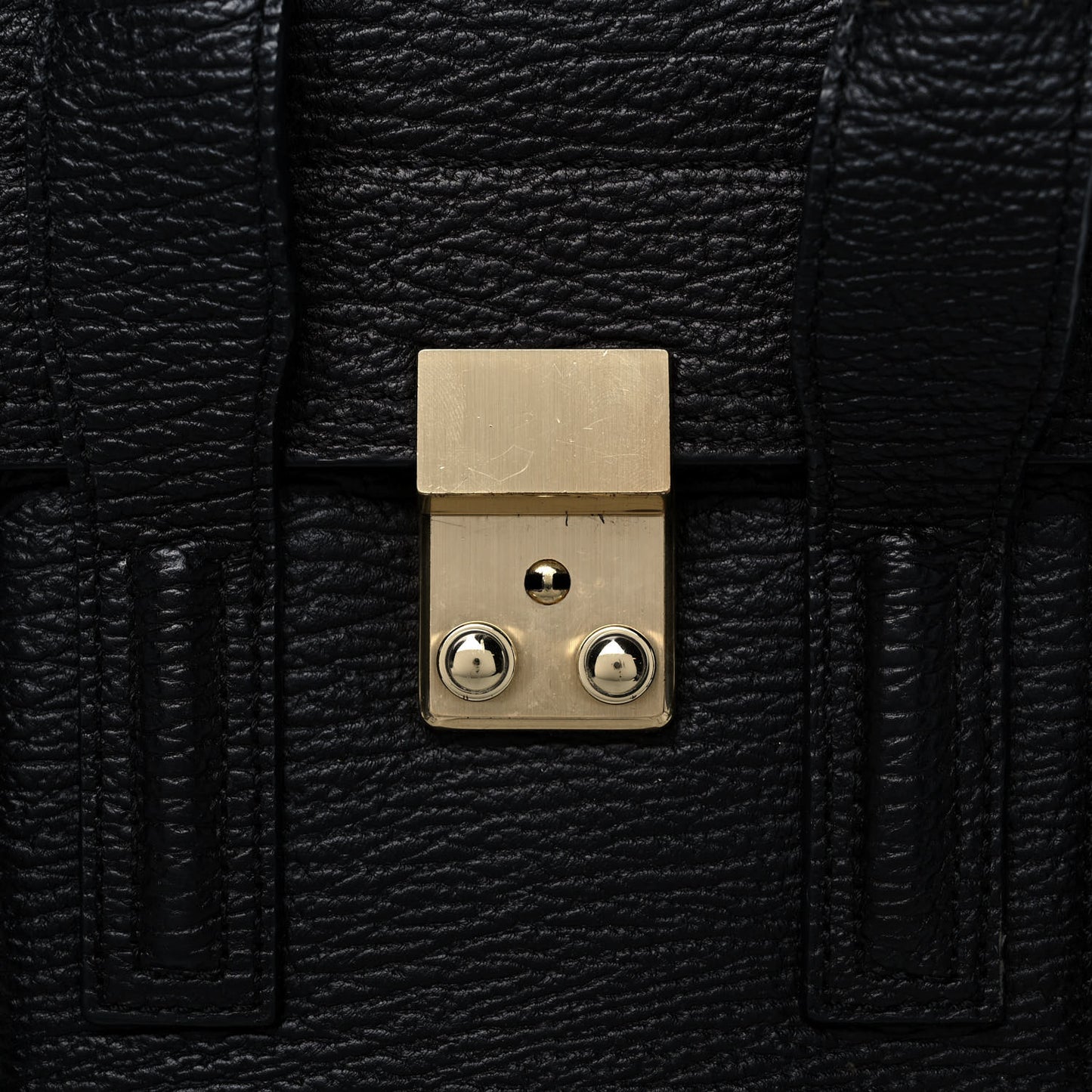 Textured Calfskin Mini Pashli Satchel Black