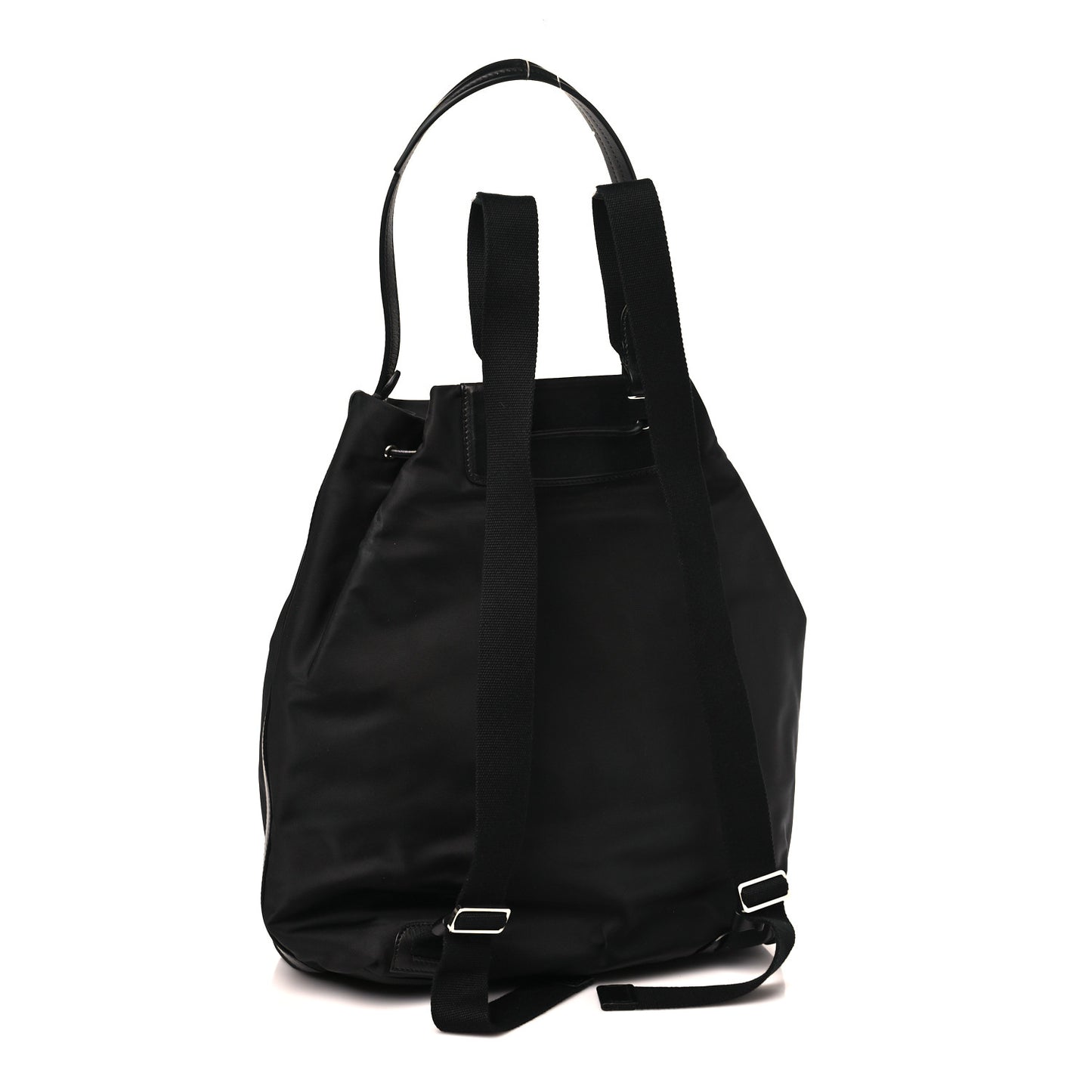 Nylon Calfskin Backpack 11 Black