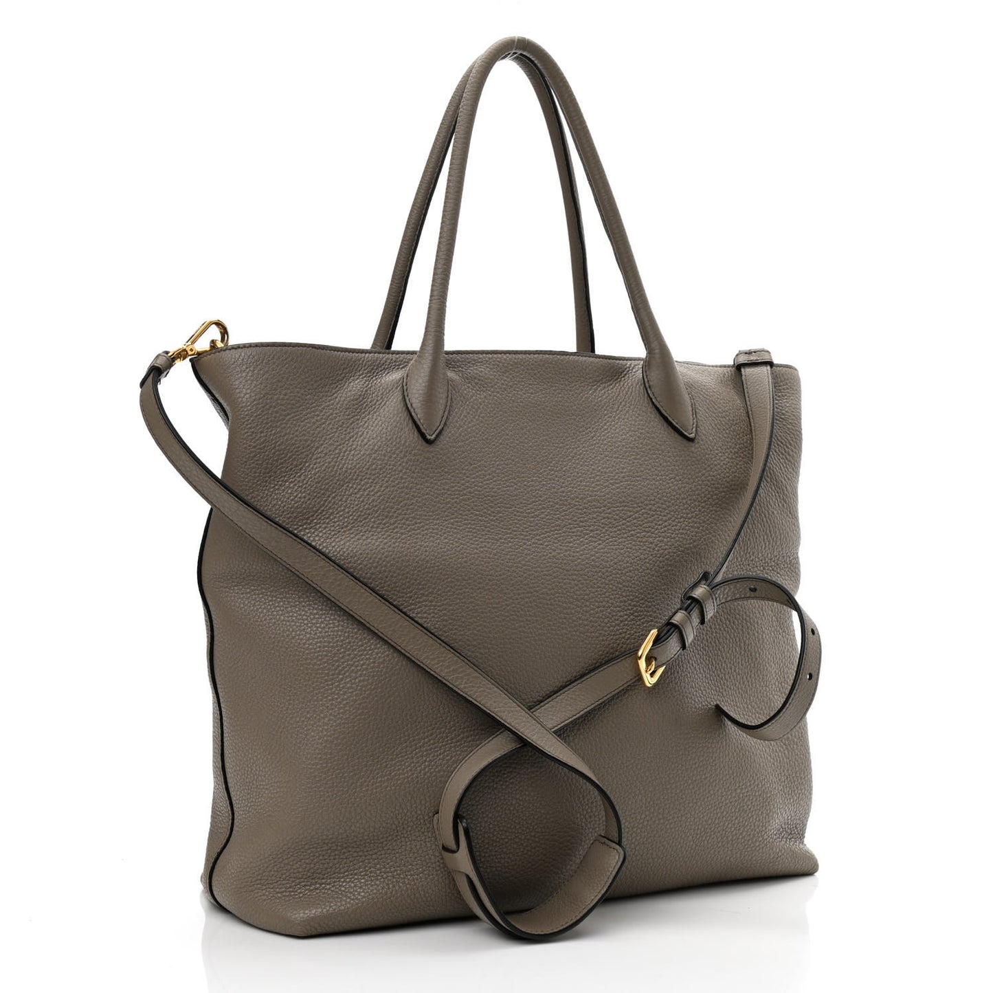 Vitello Daino Zippered Tote Argilla
