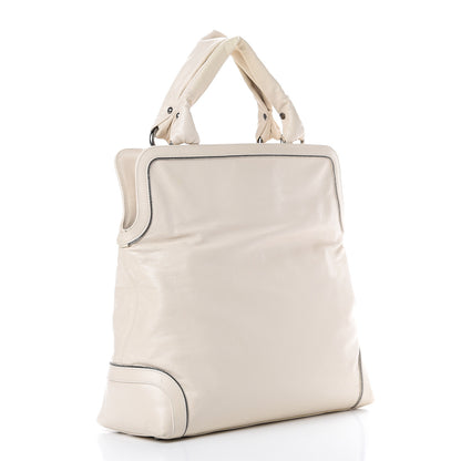 Chanel Calfskin Soho CC Shopper Tote White 2 of 17