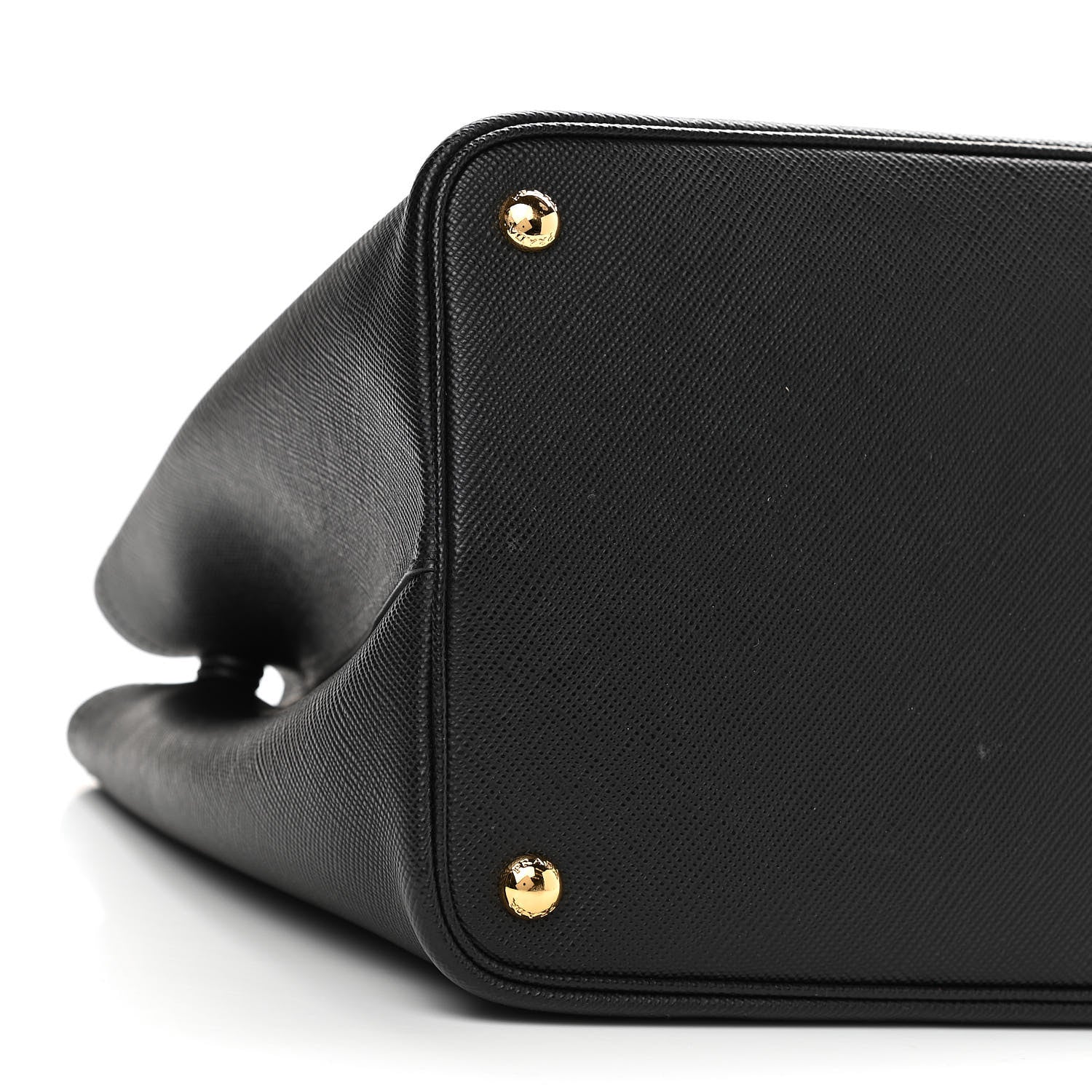 Prada Saffiano Cuir Large Double Bag Black Fuoco 8 of 10