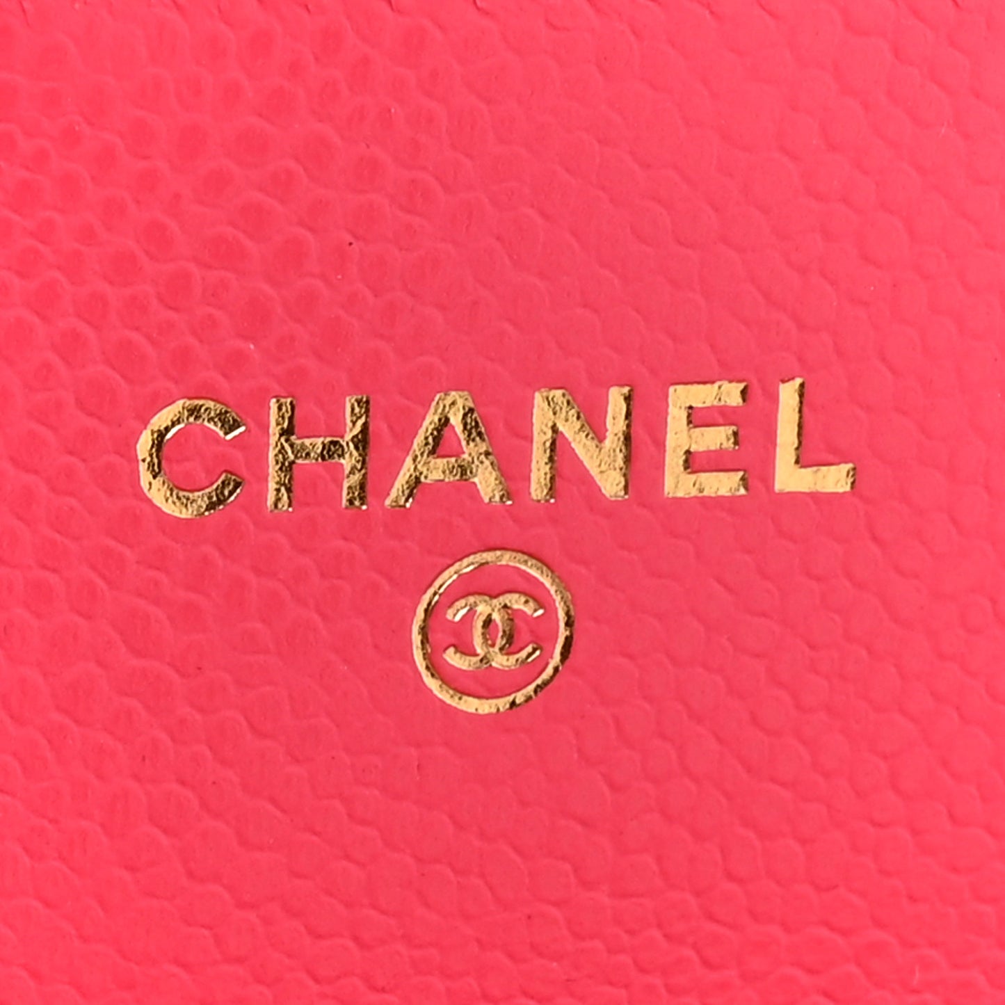 Caviar Quilted Flap Card Holder Wallet Fuchsia