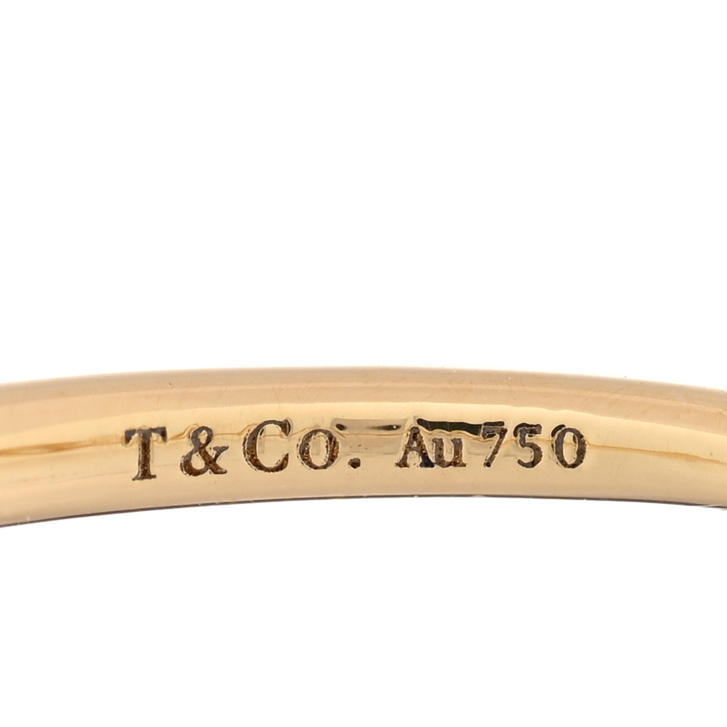 Tiffany 18K Yellow Gold Mini Paloma's Graffiti Love Ring 54 7 4 of 5