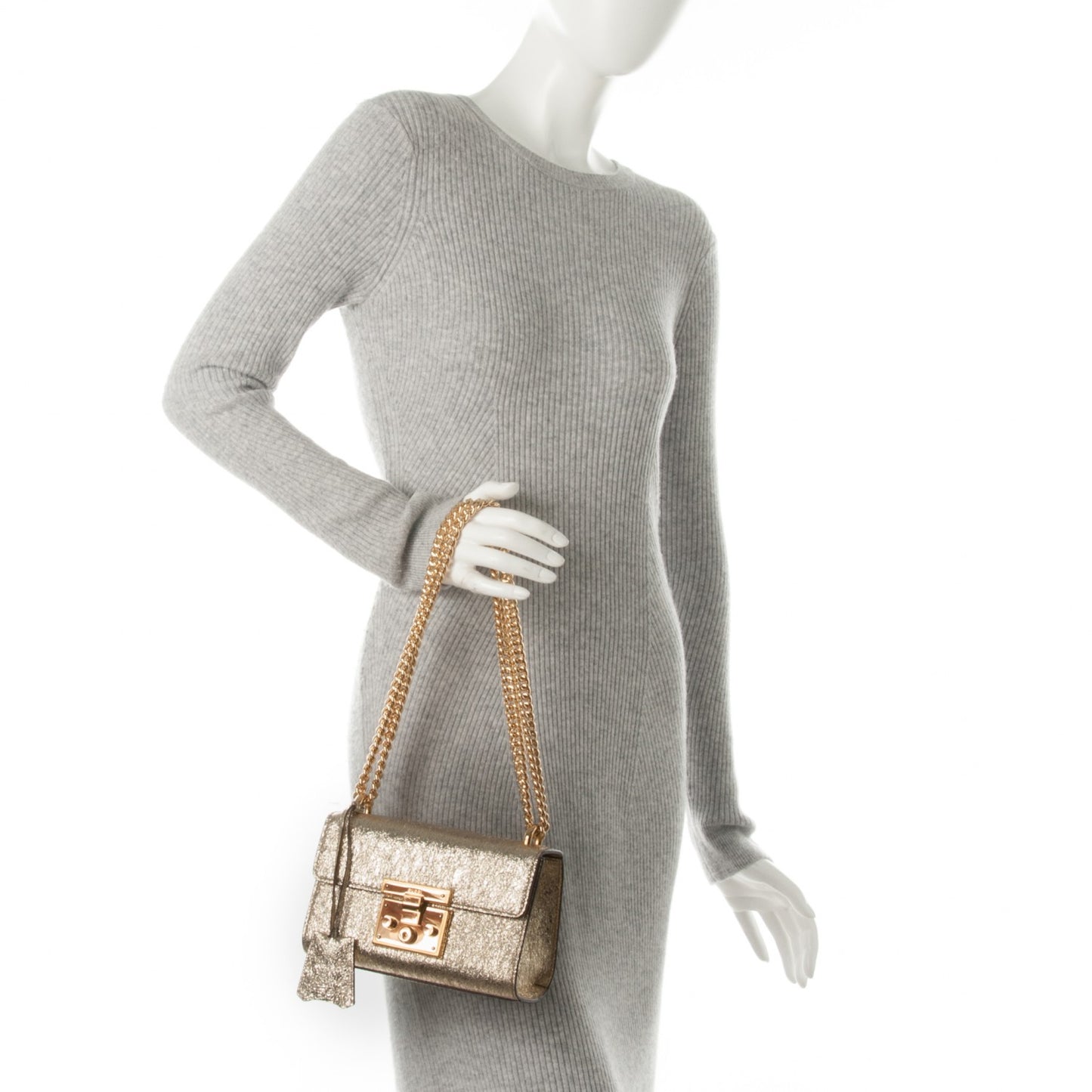 Galassia Small Padlock Shoulder Bag Platino