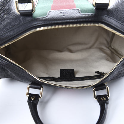 Gucci Calfskin Vintage Web Medium Boston Black 8 of 13