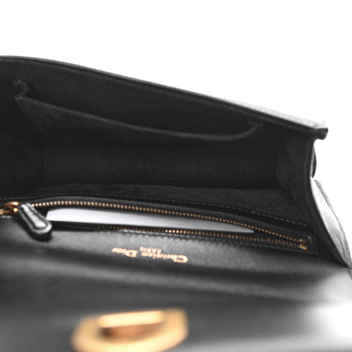 Christian Dior Lambskin Studded Medium Diorama Flap Bag Black 5 of 10