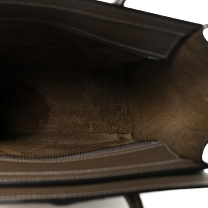 Celine Drummed Calfskin Nano Luggage Souris 5 of 9