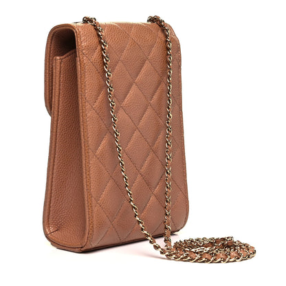 Chanel Caviar Quilted Golden Class Phone Holder Beige 2 of 8