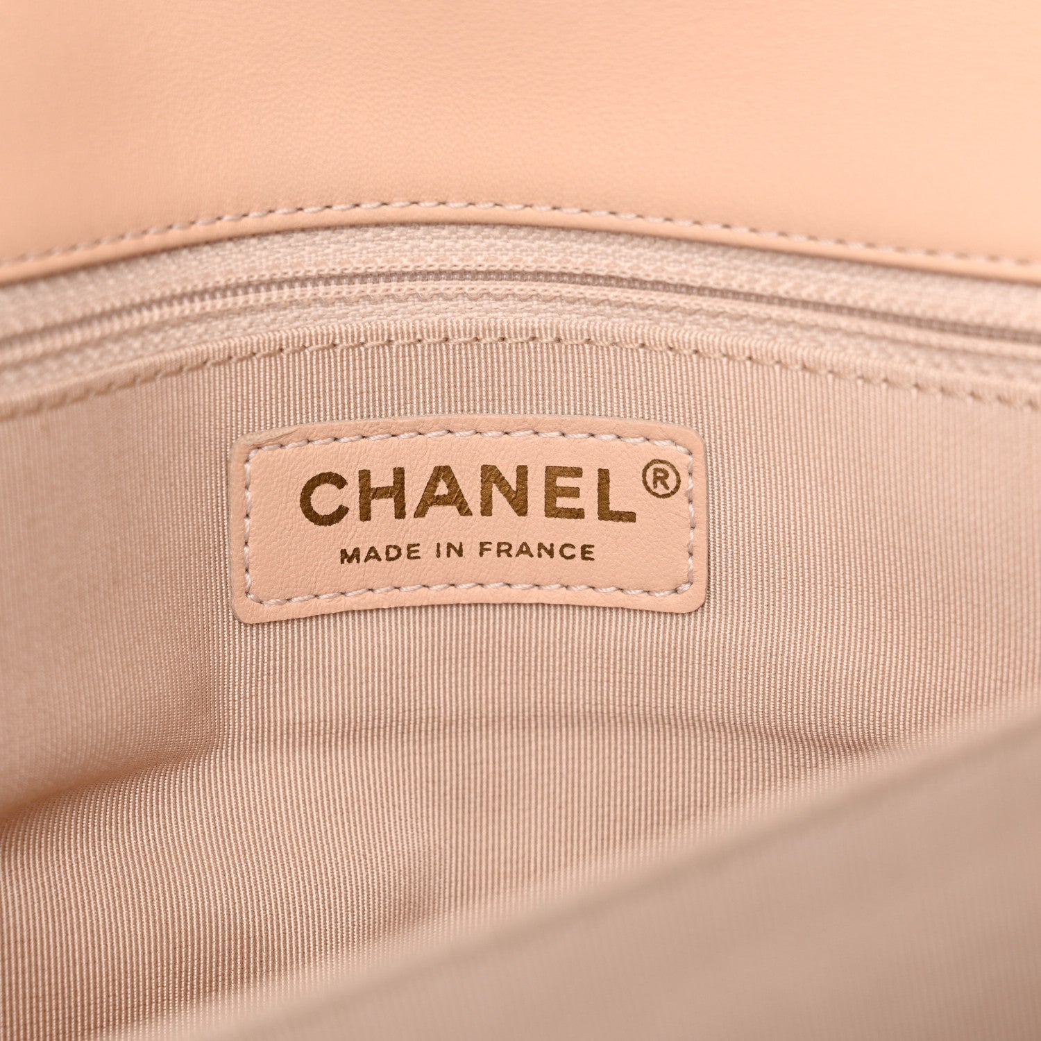 Chanel Patent Goatskin Quilted 3 Pocket Accordion Flap Light Beige 6 of 13