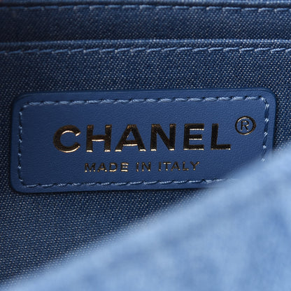 Chanel Denim Quilted Mini Pearl Crush Rectangular Flap Blue 6 of 9