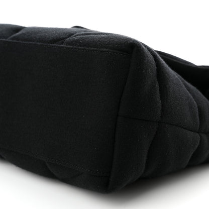 Saint Laurent Wool Jersey Quilted Medium Loulou Puffer Monogram Chain Black 10 of 10