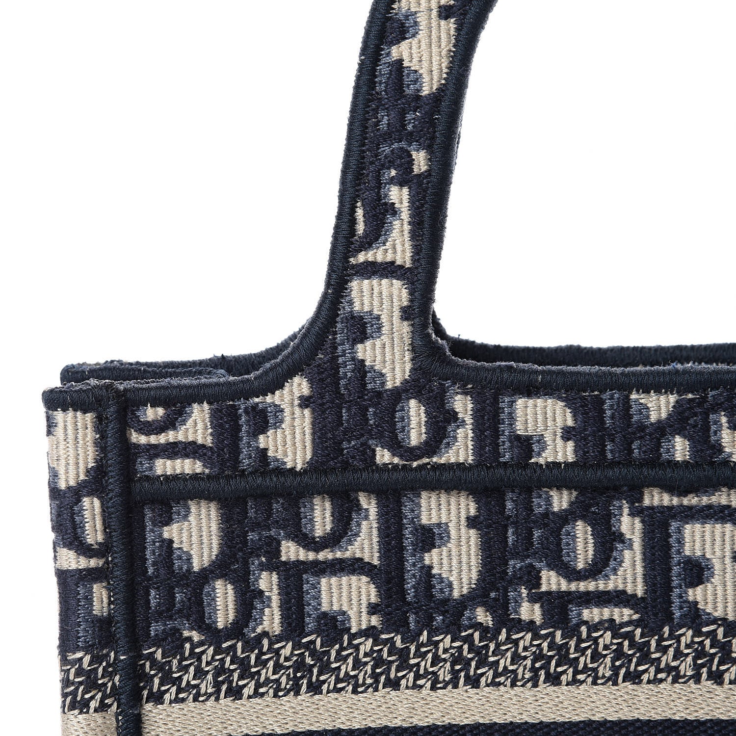 Christian Dior Oblique Mini Book Tote Blue Multicolor 8 of 9