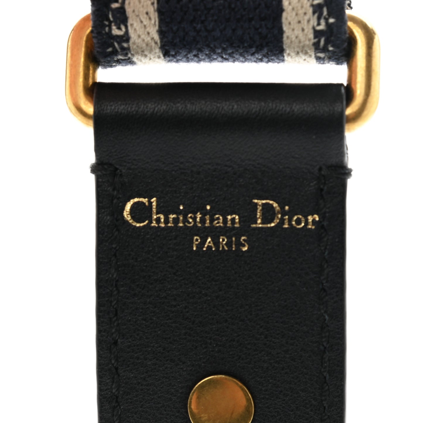 Canvas Embroidered Shoulder Strap Blue
