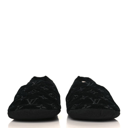 Louis Vuitton Velvet Embroidered Monogram Dreamy Slipper 36 Black 2 of 7