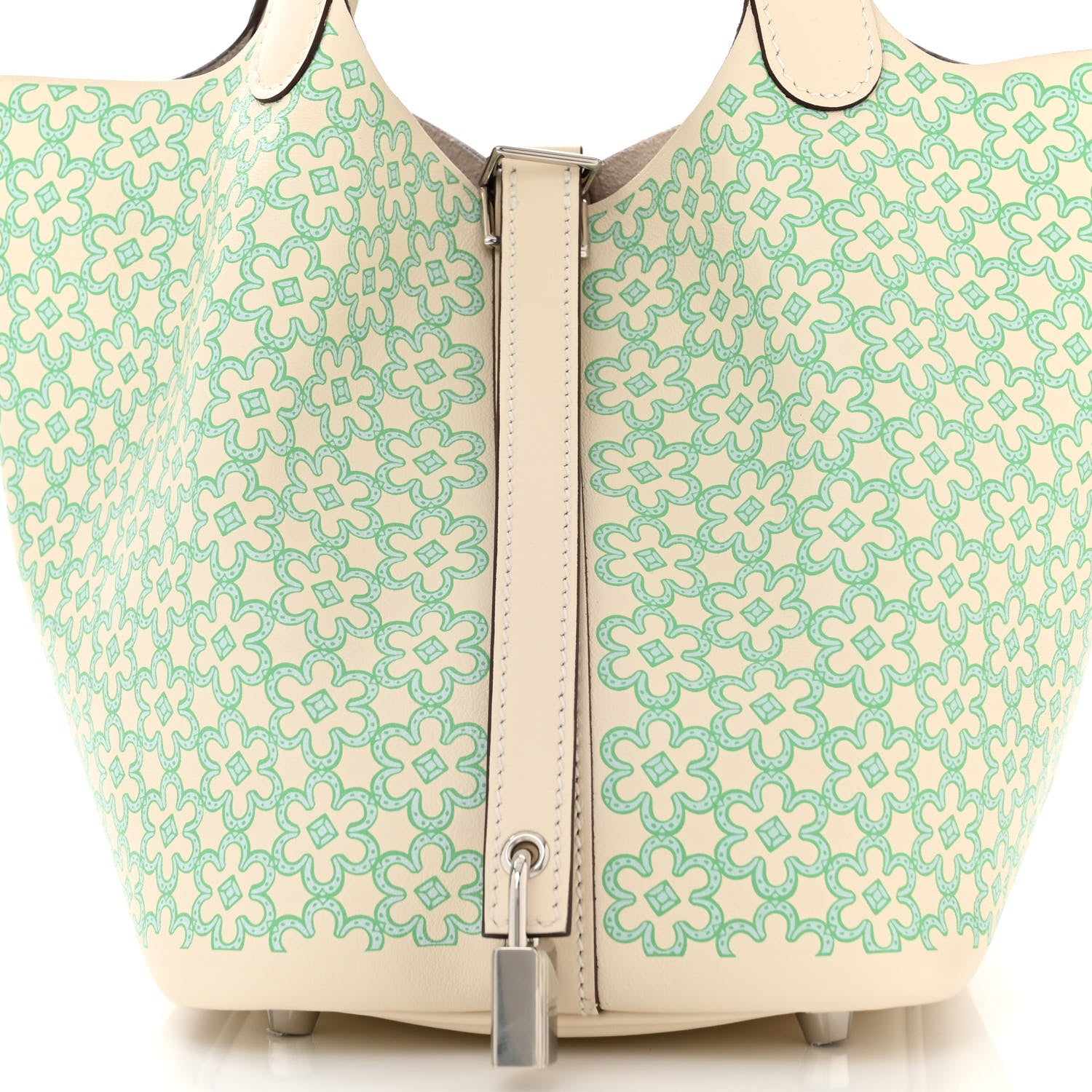 Hermes Swift Lucky Daisy Picotin Lock 18 PM Nata Vert 1549684