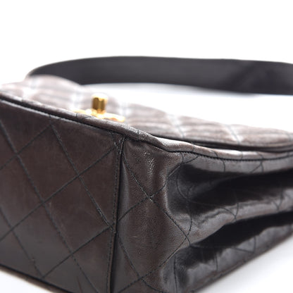 Chanel Lambskin Quilted Flap Shoulder Bag Dark Brown 17 of 19