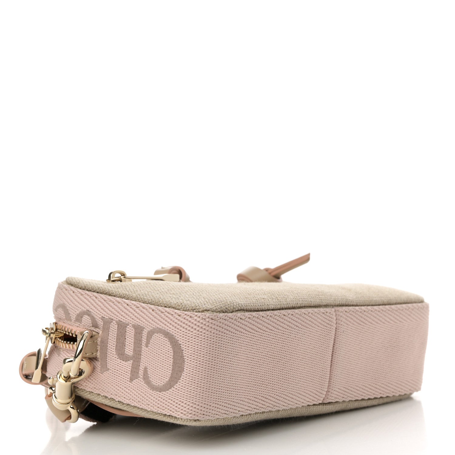 Chloe Linen Woody Belt Bag Blush Beige 4 of 13
