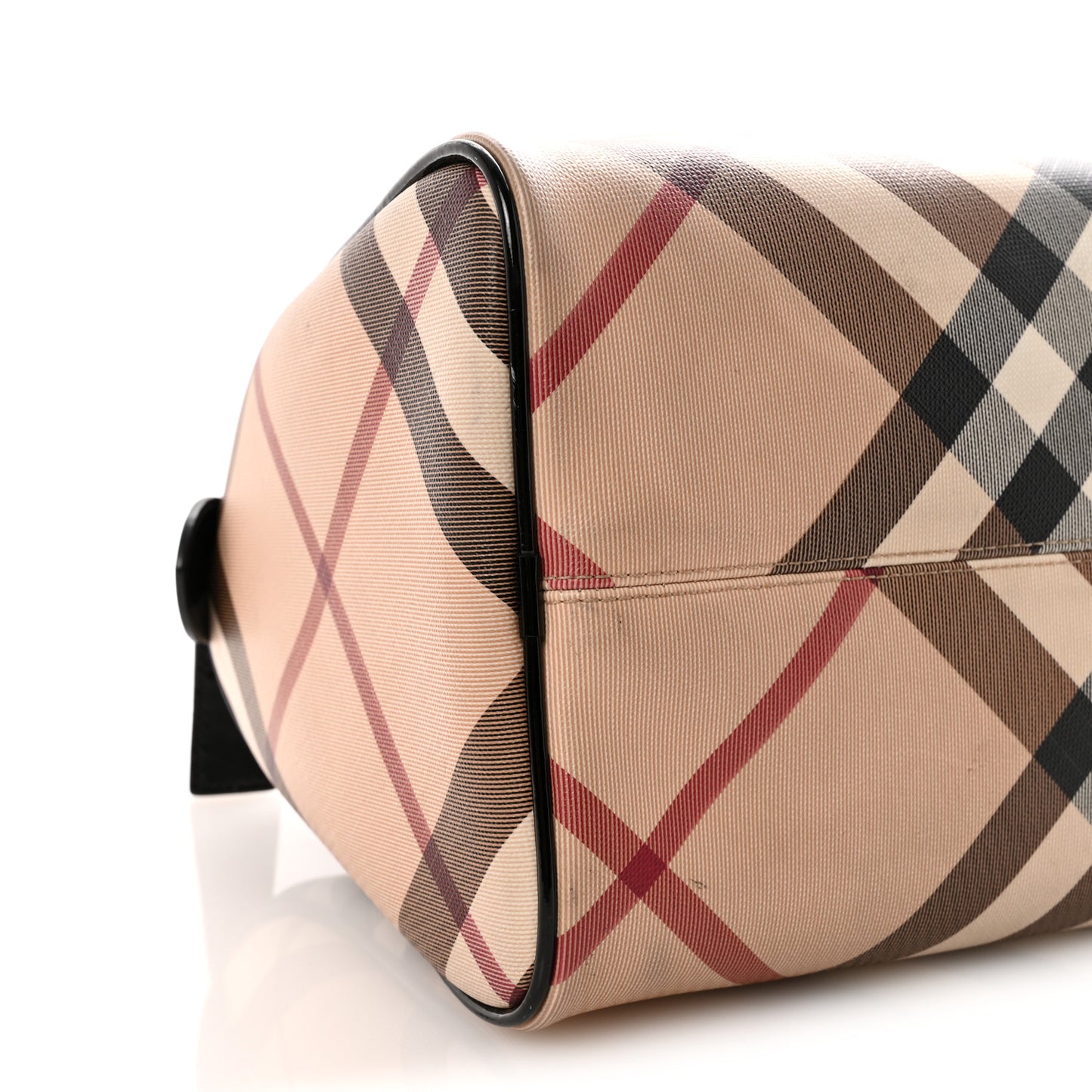 Nova Check Patent Small Chester Bowling Bag Black