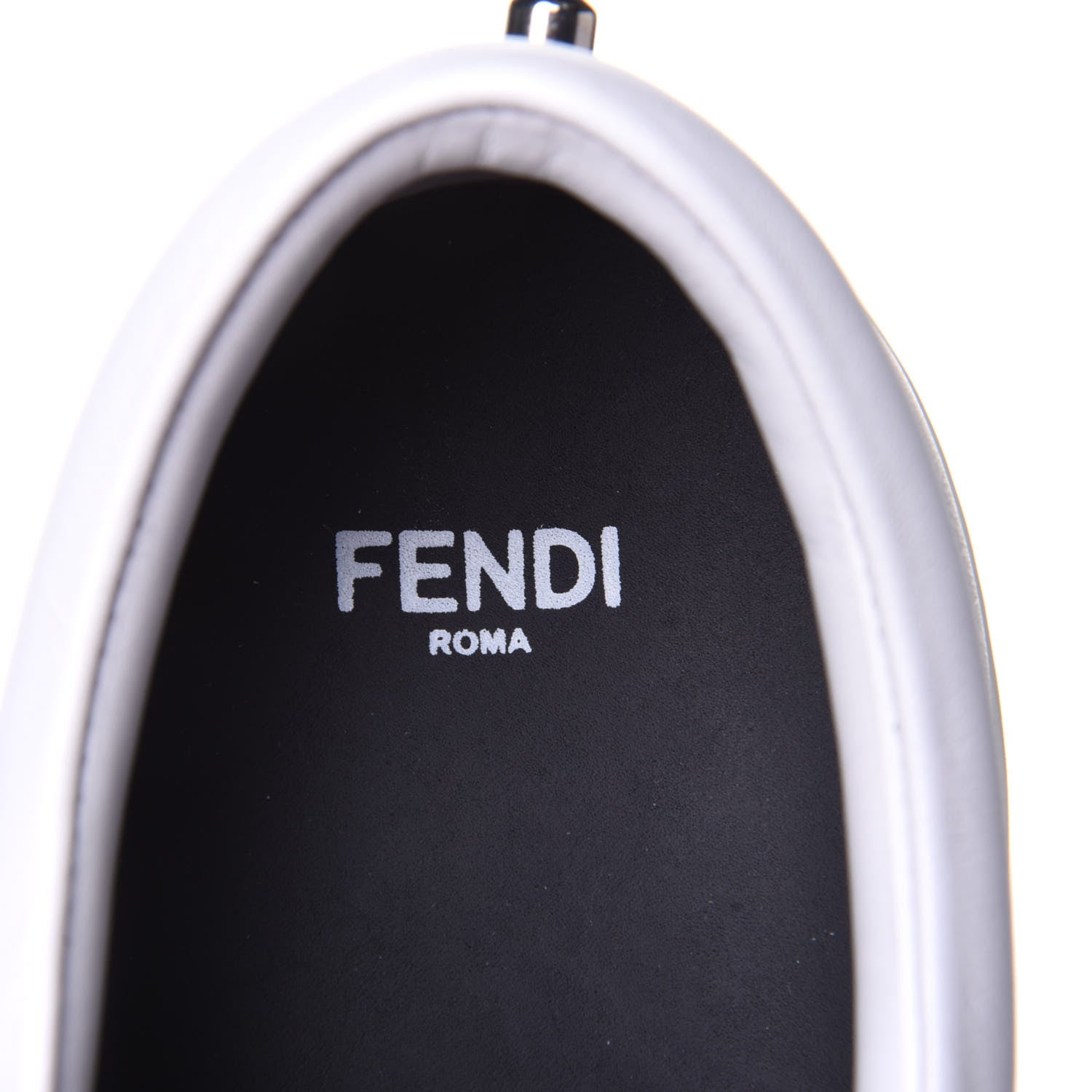 Fendi Calfskin Studded Karlito Slip On Sneaker 36 Black 9 of 11