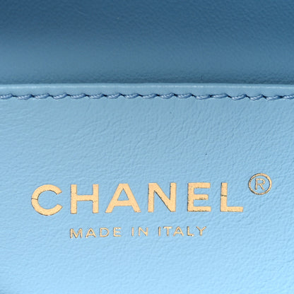 Chanel Caviar Quilted Small Pick Me Up Vanity Case Light Blue 7 of 11