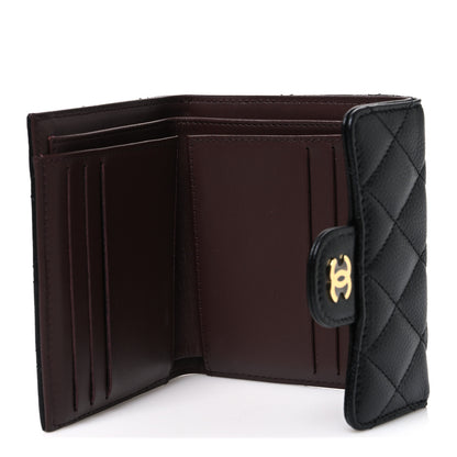Chanel Caviar Quilted Compact Flap Wallet Black 5 of 8