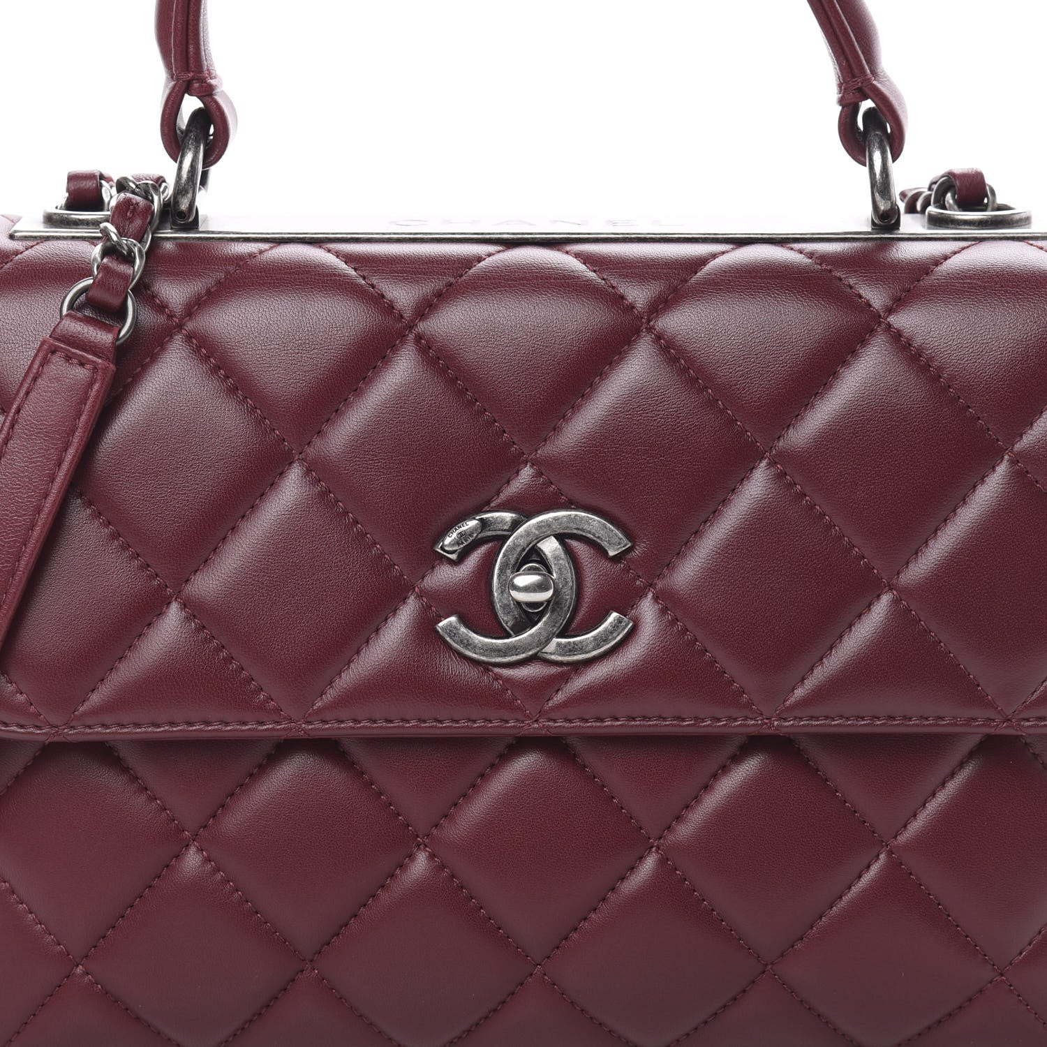 Chanel Lambskin Quilted Small Trendy CC Flap Dual Handle Bag Red 9 of 12
