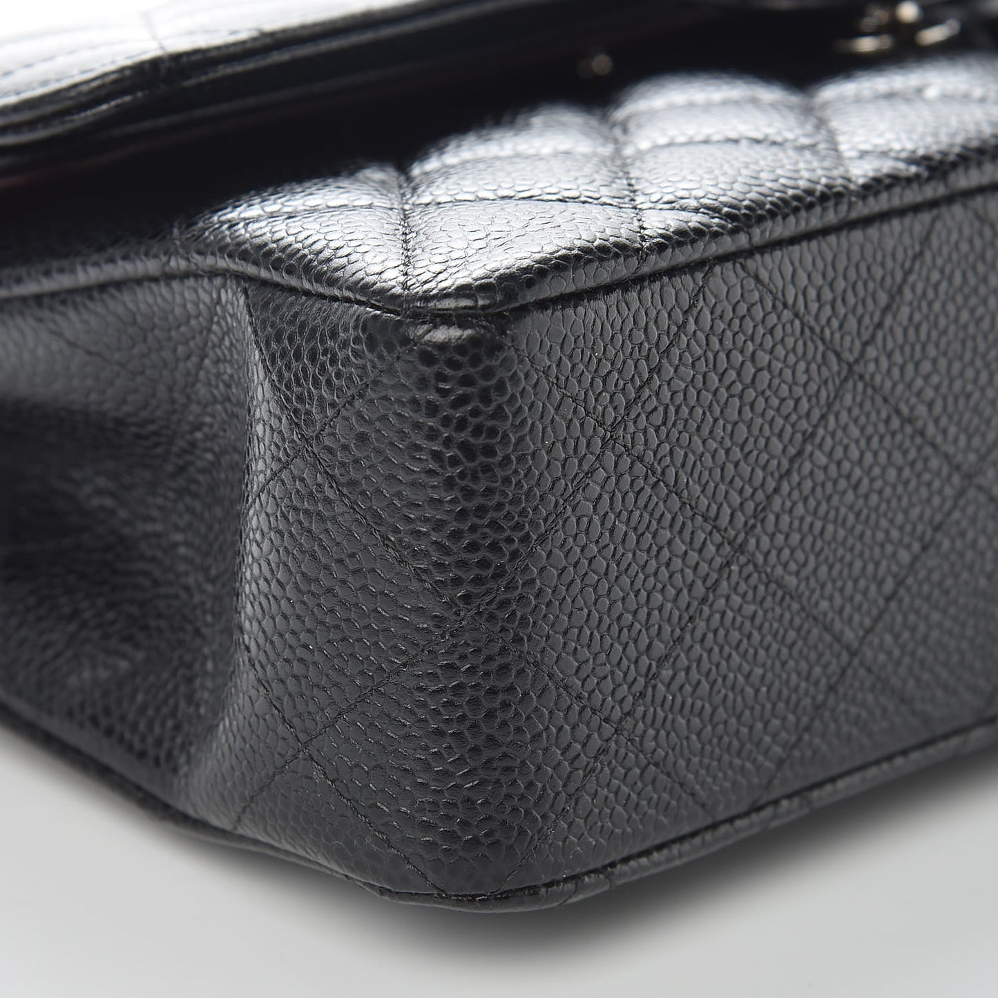 Caviar Quilted Small Double Flap Black