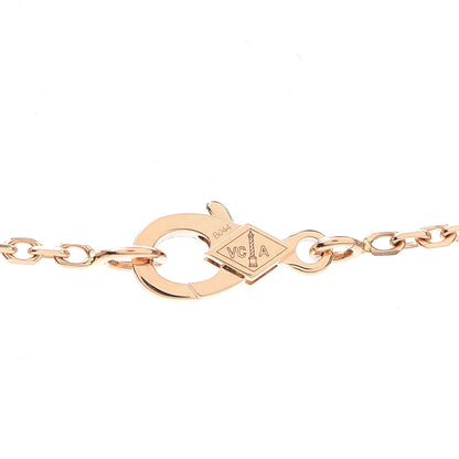 Van Cleef & Arpels 18K Rose Gold Diamond Pink Sapphire Small Frivole Pendant Necklace 4 of 8