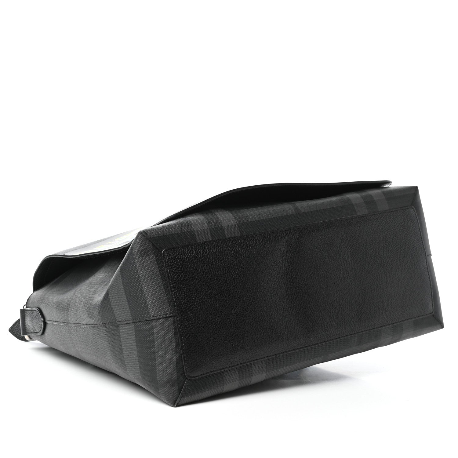 Burberry Smoked Check Logo Graphic Burleigh Messenger Bag Black 4 of 8