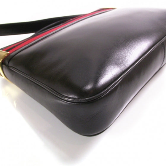 Vintage Leather Signature Shoulder Bag