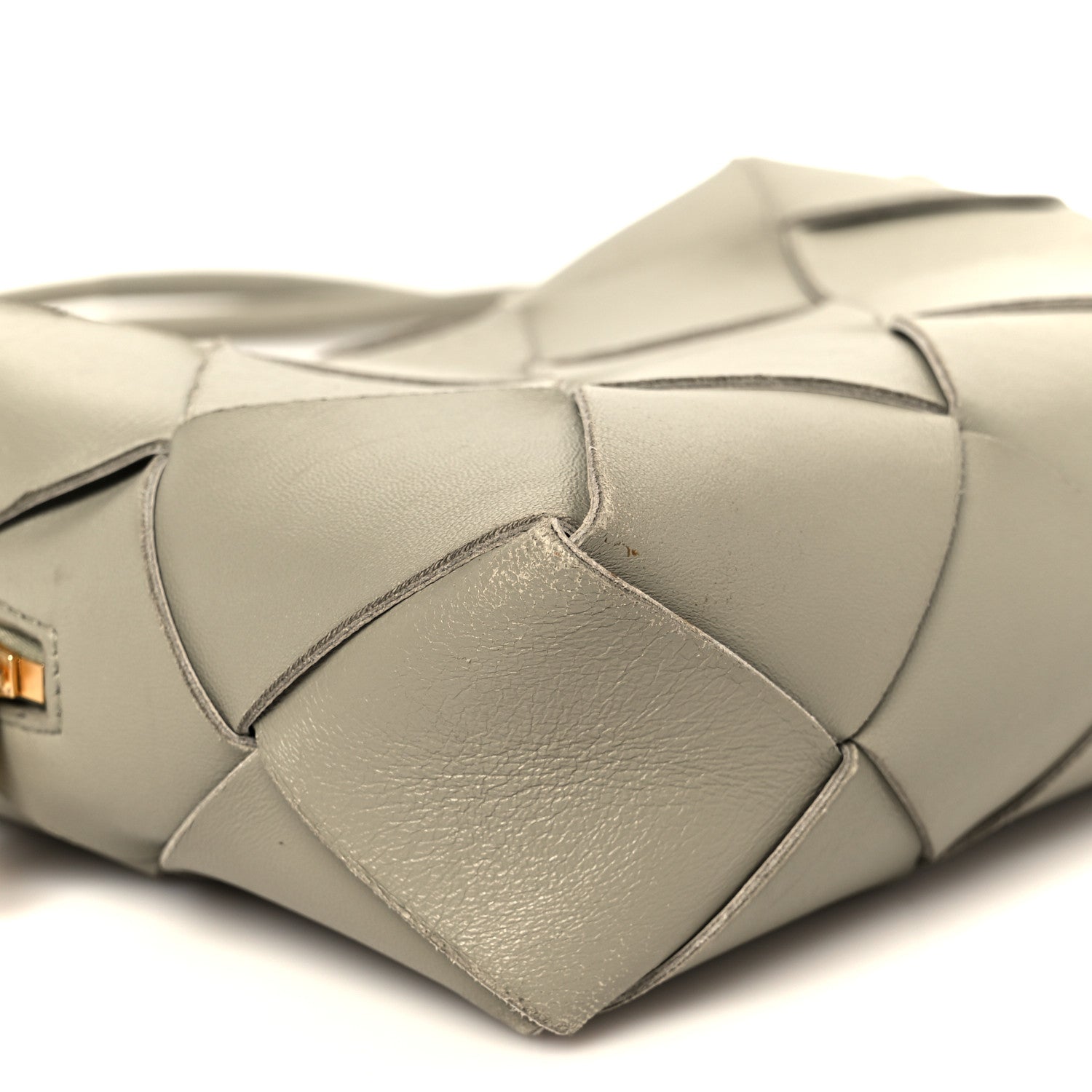 Bottega Veneta Lambskin Maxi Intrecciato Small Cassette Camera Bag Travertine 8 of 10