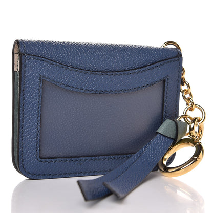 Burberry Calfskin Haymarket Check ID Card Case Blue 3 of 8
