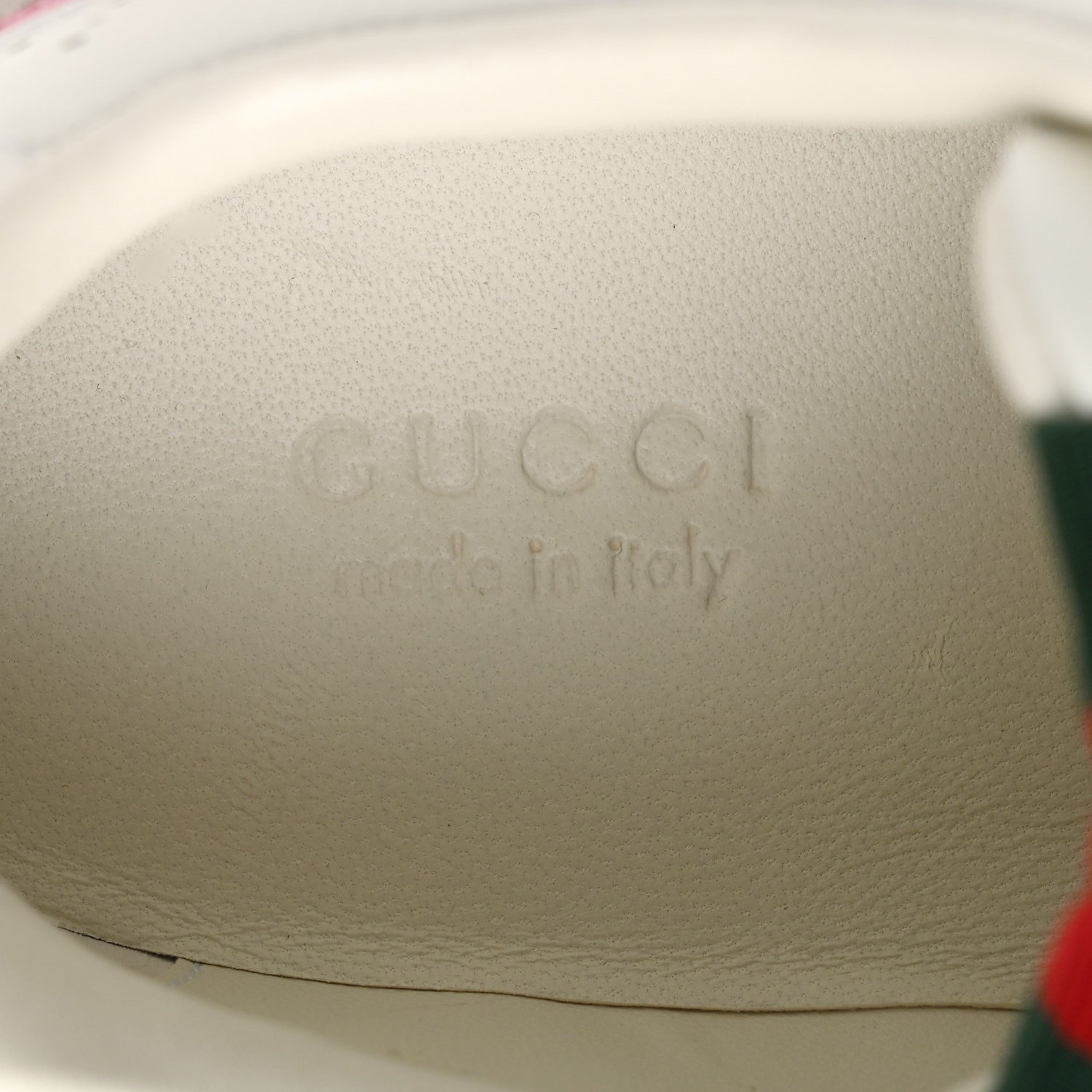 Gucci Calfskin Womens Re-Web Sneakers 36.5 White Pink 9 of 11