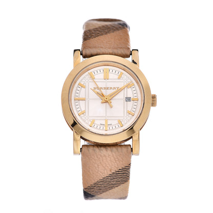 Burberry Stainless Steel Calfskin 28mm Nova Check Quartz Watch BU1399 1 of 8