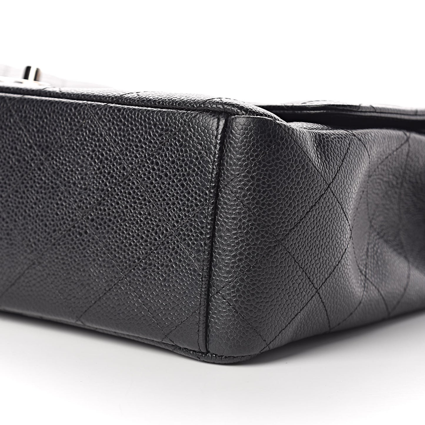 Caviar Quilted Maxi Double Flap Black