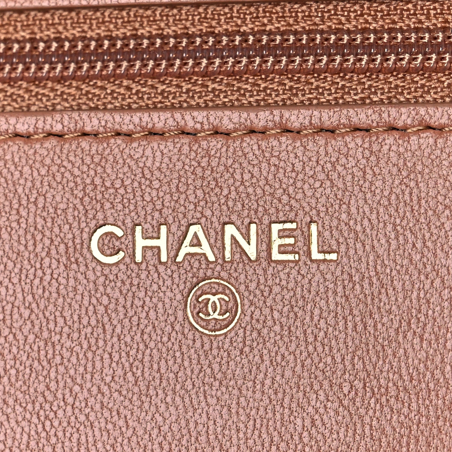 Chanel Lambskin Quilted Chanel 19 Wallet On Chain WOC Brown 7 of 12