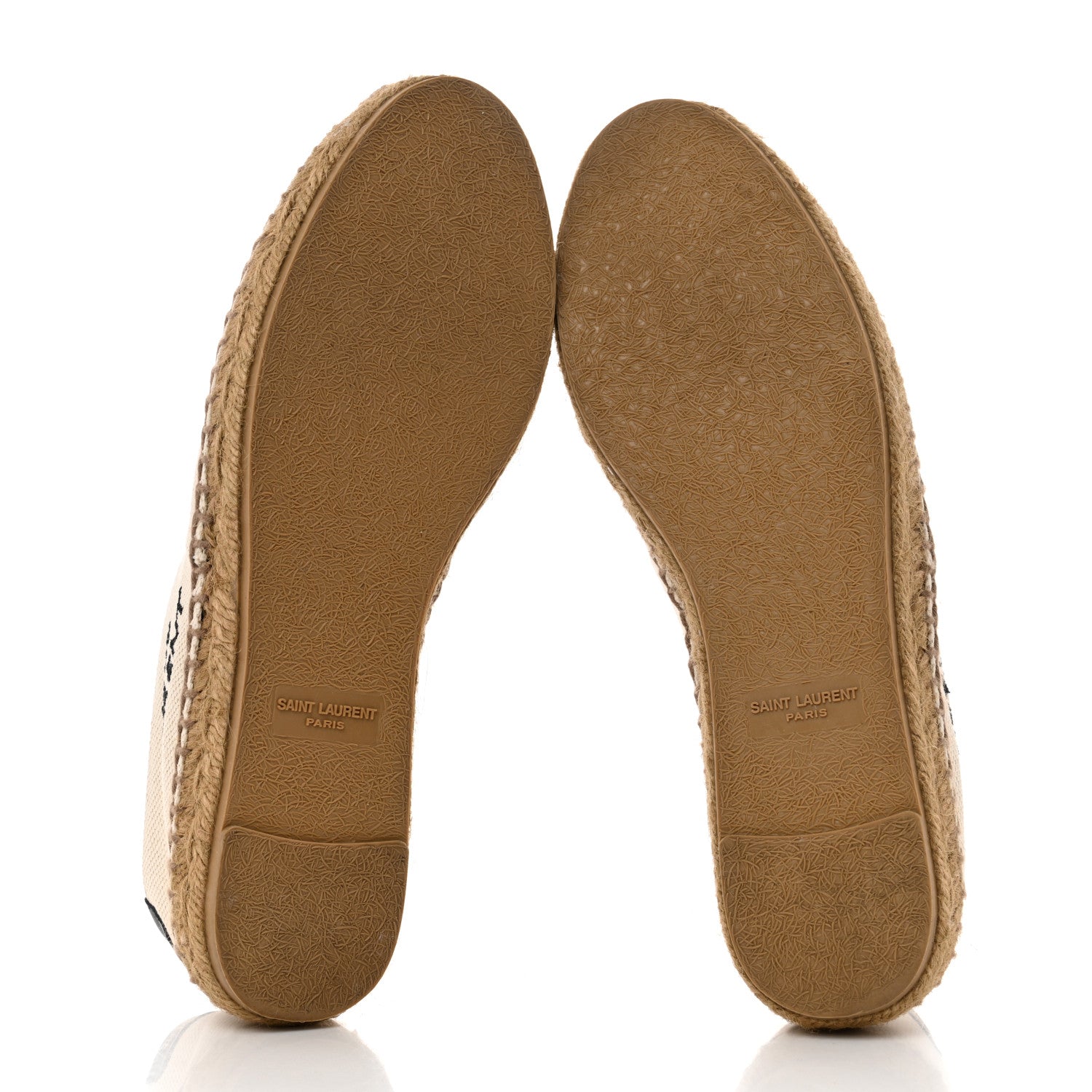 Saint Laurent Canvas Nappa Elba Light Logo Embroidered Espadrilles 36 Panna 5 of 10