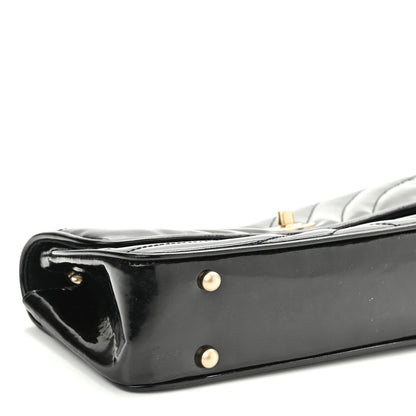 Chanel Glazed Calfskin Scallop Quilted Single Flap Black 9 of 10
