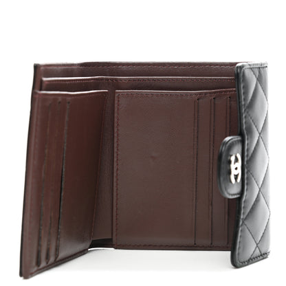Chanel Lambskin Quilted Compact Flap Wallet Black 5 of 15