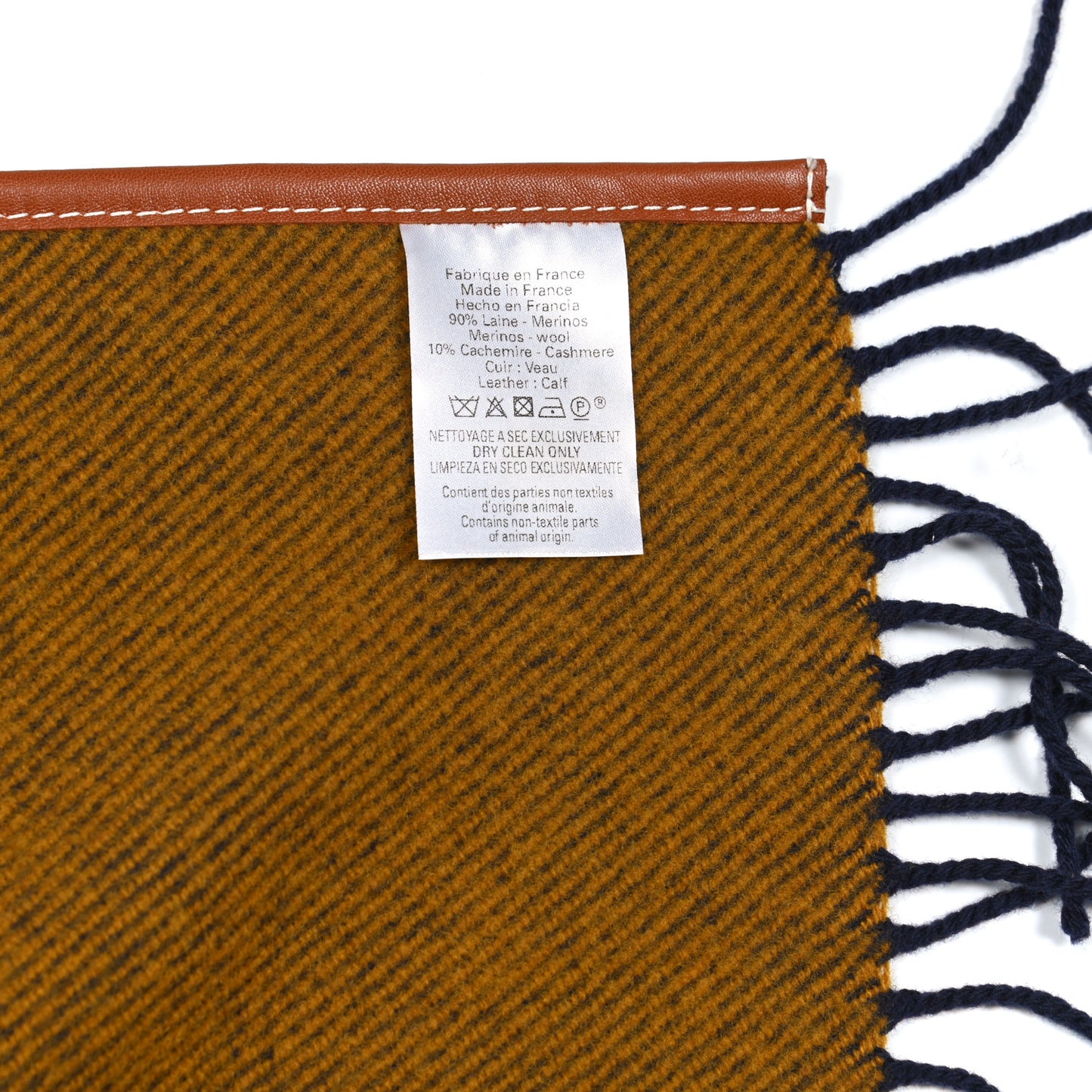 Merino Wool Cashmere Rocabar Poncho Paille