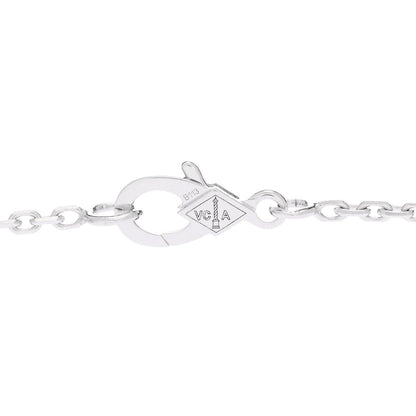 Van Cleef & Arpels 18K White Gold Diamond Medium Lotus Pendant Necklace 5 of 8